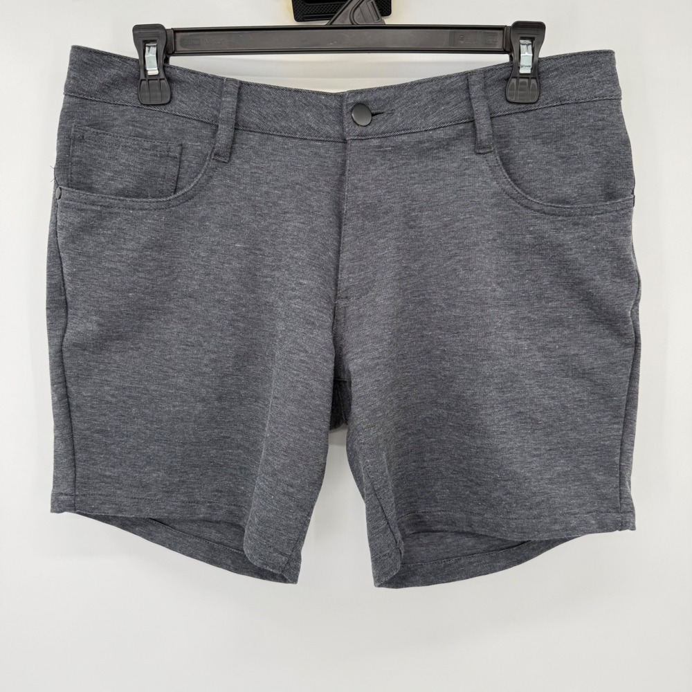 Ball Beachwear Shorts Men 34 Charcoal Grey Heathered Knit Casual 5-Pocket